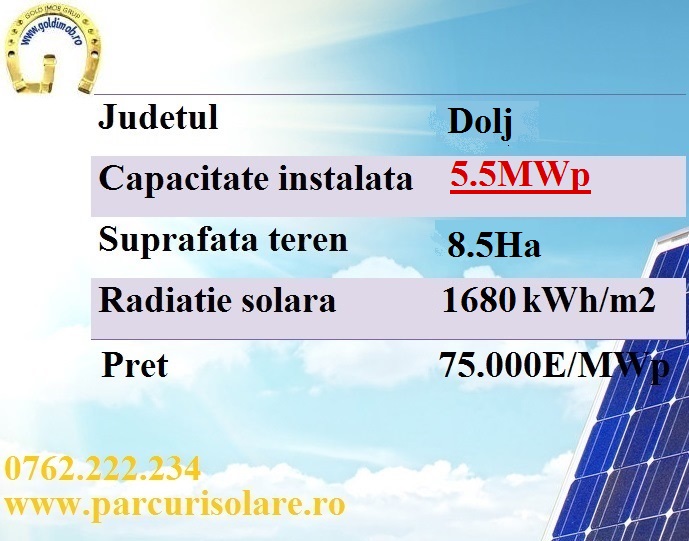 proiect parc fotvoltaic 5.5 mw